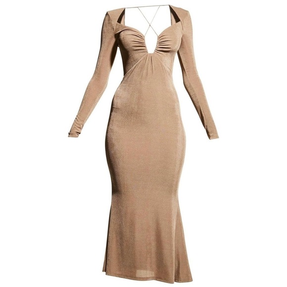 MISHA Engracia Dress in Khaki size 8 - Picture 6 of 10